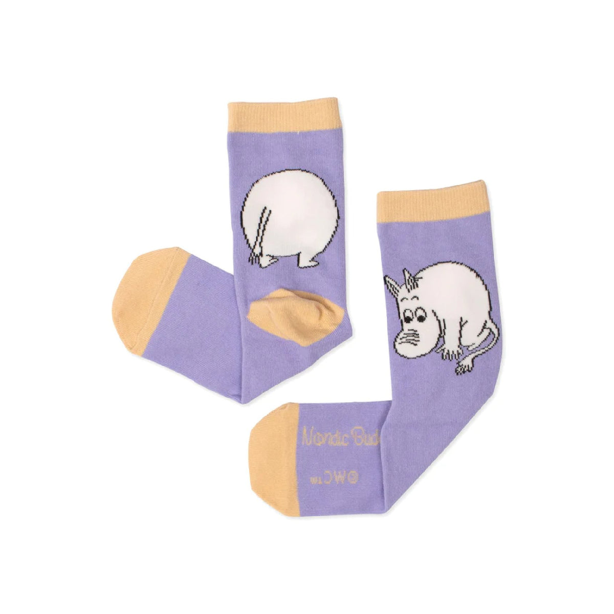 Moomintroll Butt Socks Lilac 6-11.5 - Nordicbuddies | Moomin Shop United States