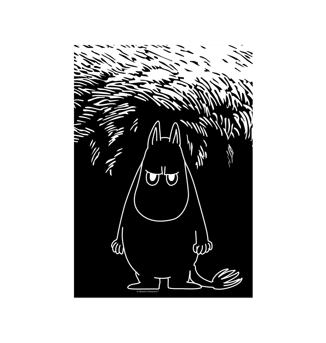 Angry Moomintroll Black And White Fine Art Print - Framed/Unframed | Moomin Shop United States
