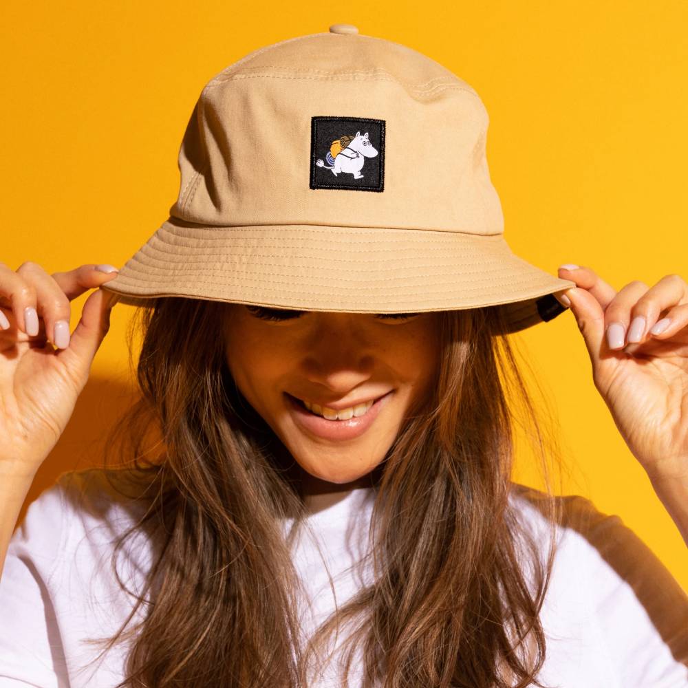 Moomintroll Adventuring Bucket Hat Beige - Nordicbuddies | Moomin Shop United States