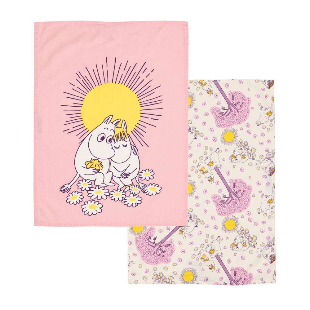 Moomin Sweethearts Kitchen Towel 50x70cm 2-set - The Official Moomin Shop