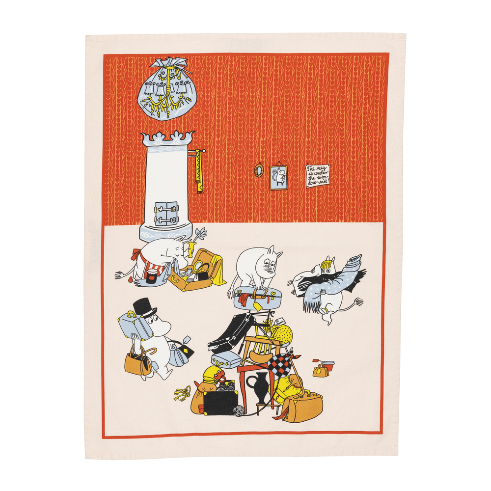Moomin Holiday Rush Kitchen Towel 50x70cm - The Official Moomin Shop