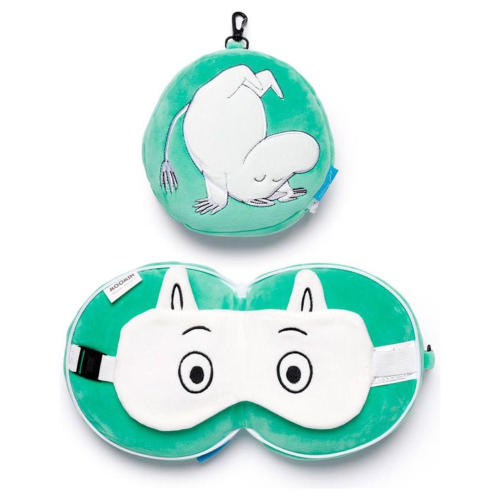 Relaxeazzz Moomin Plush Travel Pillow & Eye Mask