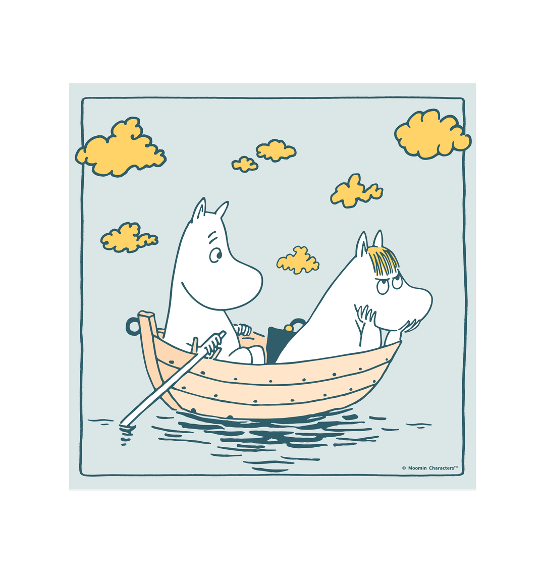 Moomintroll & Snorkmaide Grumpy Sailing Fine Art Print - Framed/Unframed | Moomin Shop United States
