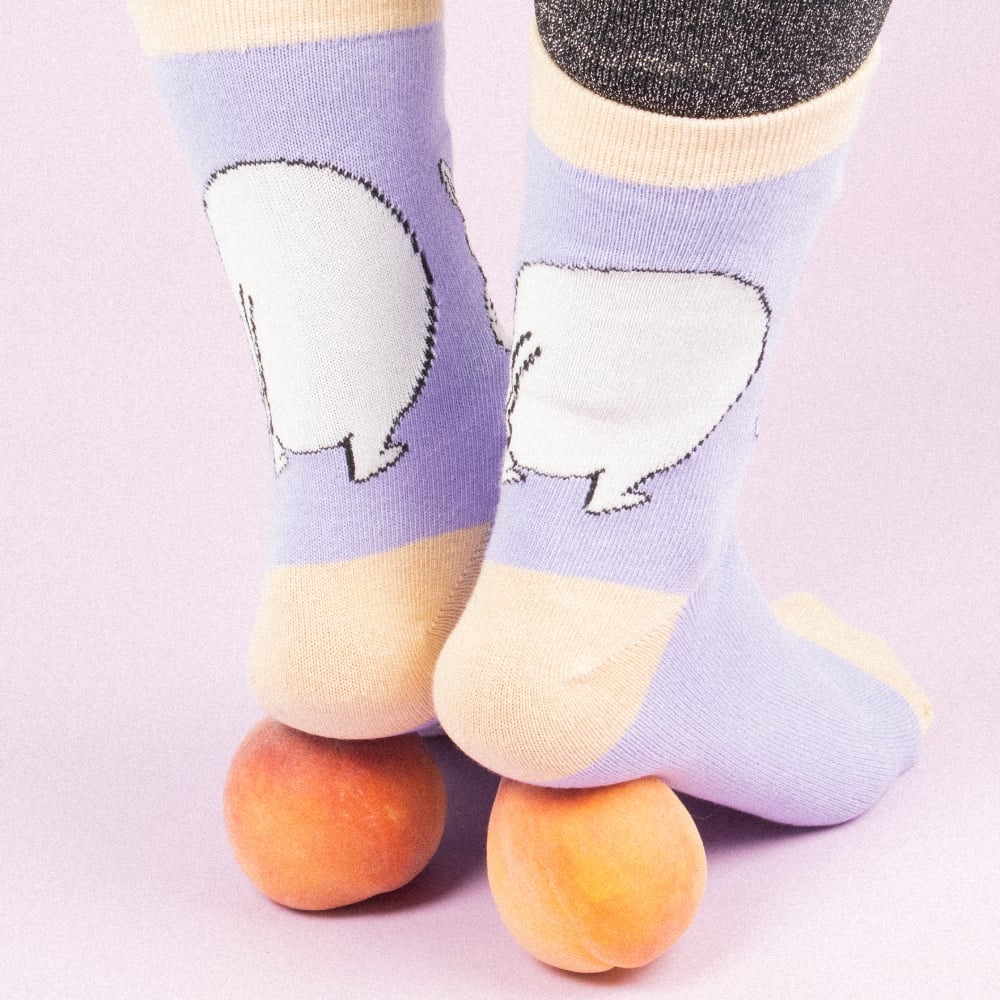 Moomintroll Butt Socks Lilac 6-11.5