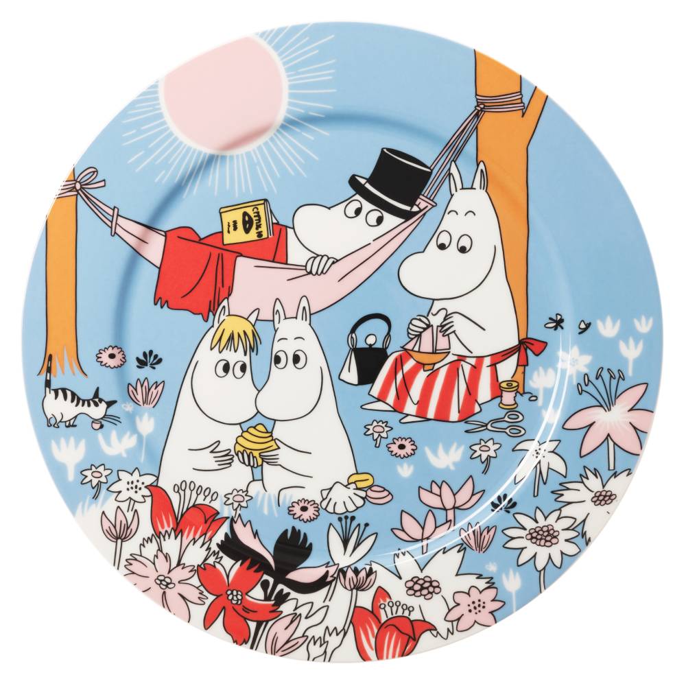 Moomin Family Time Serving Plate Blue 11.8 in - Moomin Arabia | Moomin Shop United States