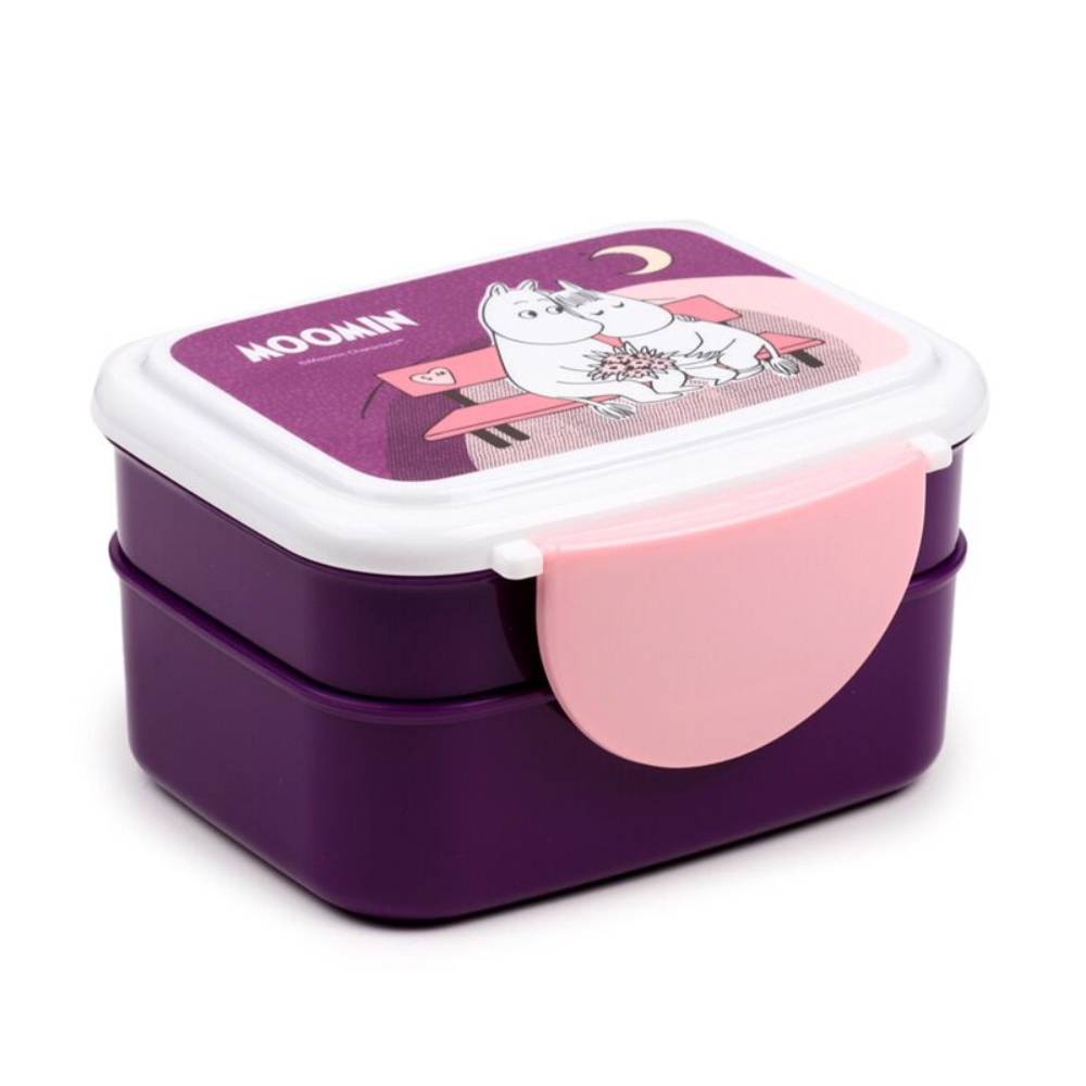 Moomin Pink Stacked Lunch Box with Cutlery - Puckator | Moomin Shop United States