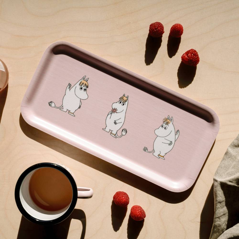 Snorkmaiden Retro Tray 10.6 x 5.1 inches Pink | Moomin Shop United States