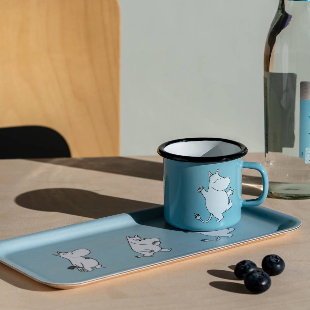 Moomintroll Retro Tray 27x13cm Blue - The Official Moomin Shop