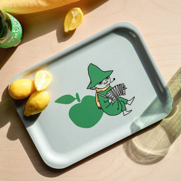 Moomin Joyfull Apples Tray 27x20cm Green - The Official Moomin