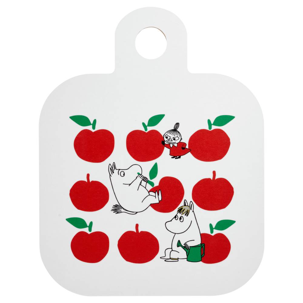 Moomin Joyfull Apples Chop & Serve Board 25x32cm Red - The Official Moomin Shop