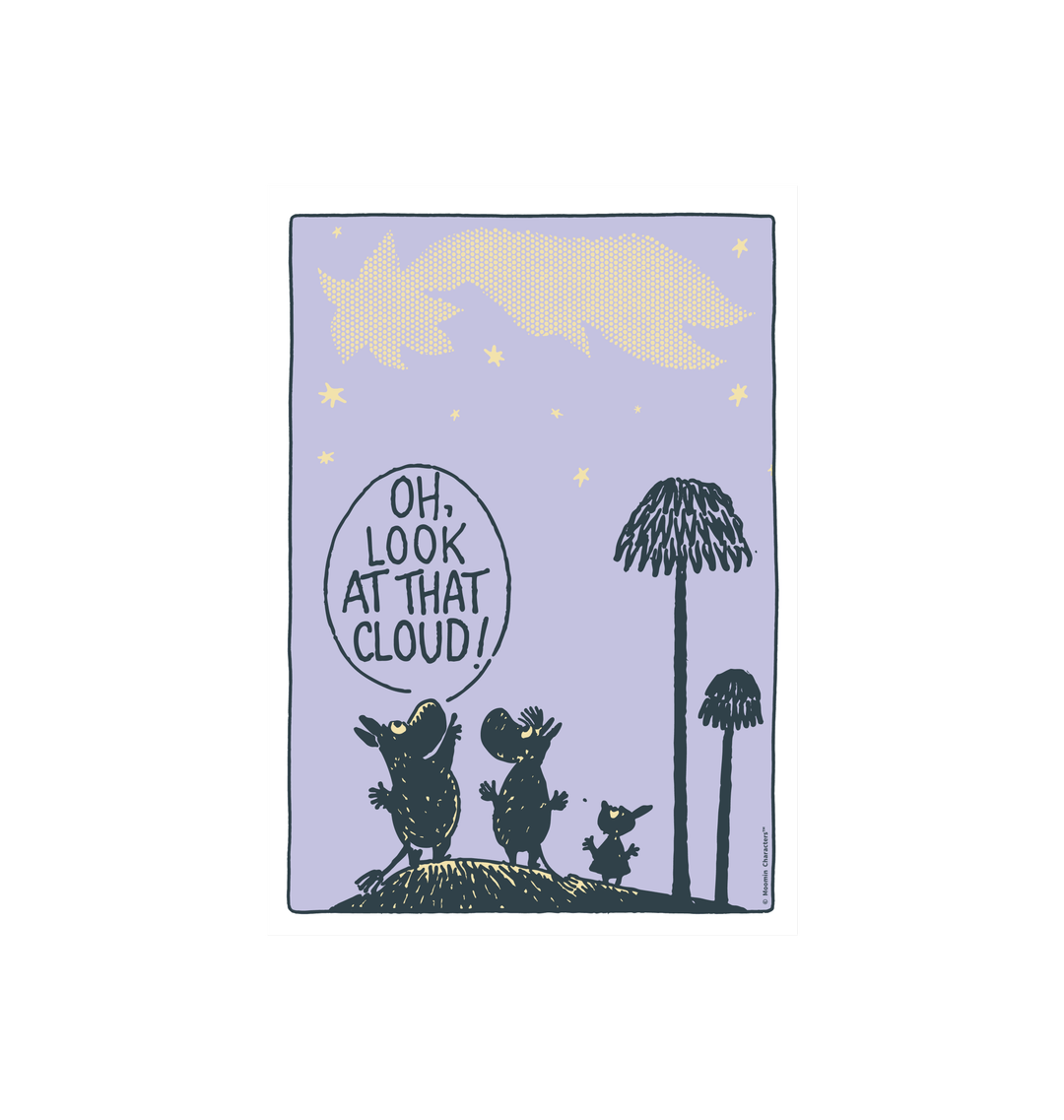 Moomin Cloud Watching Poster Print | Moomin Shop United States