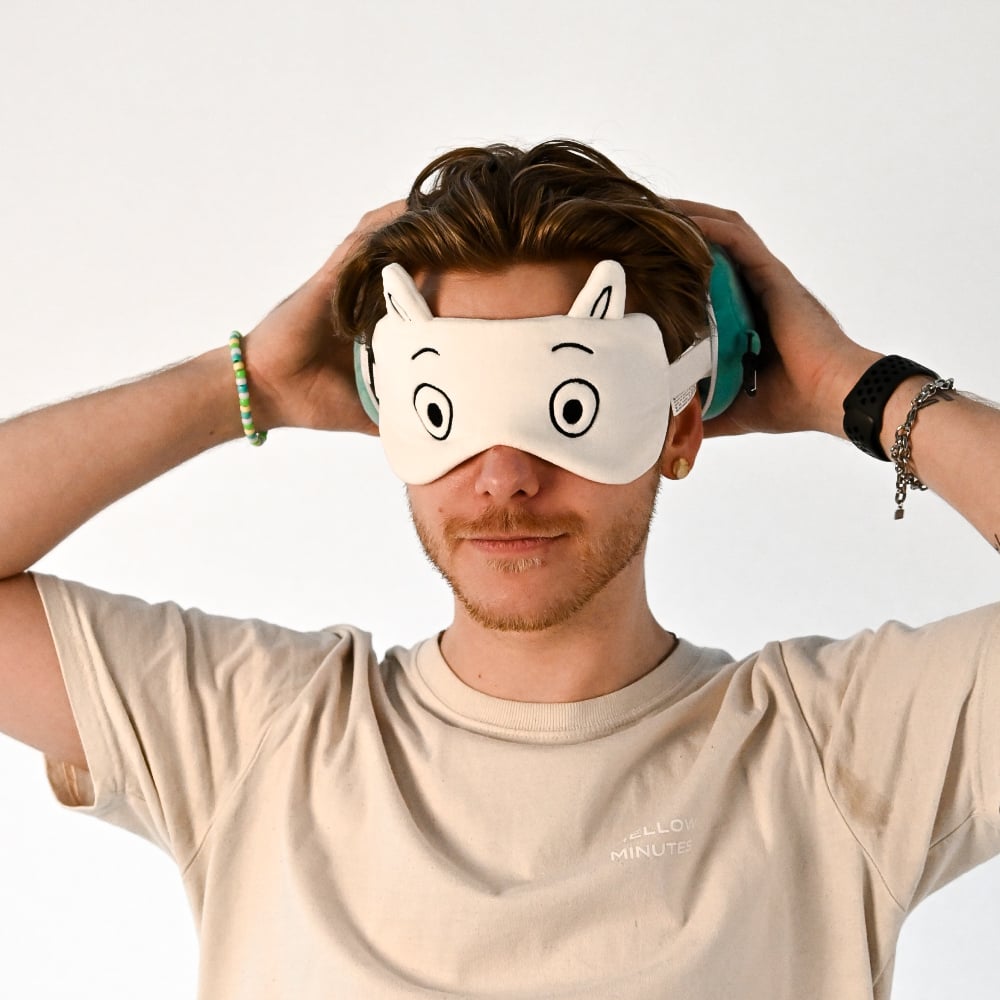 Relaxeazzz Moomin Plush Travel Pillow & Eye Mask