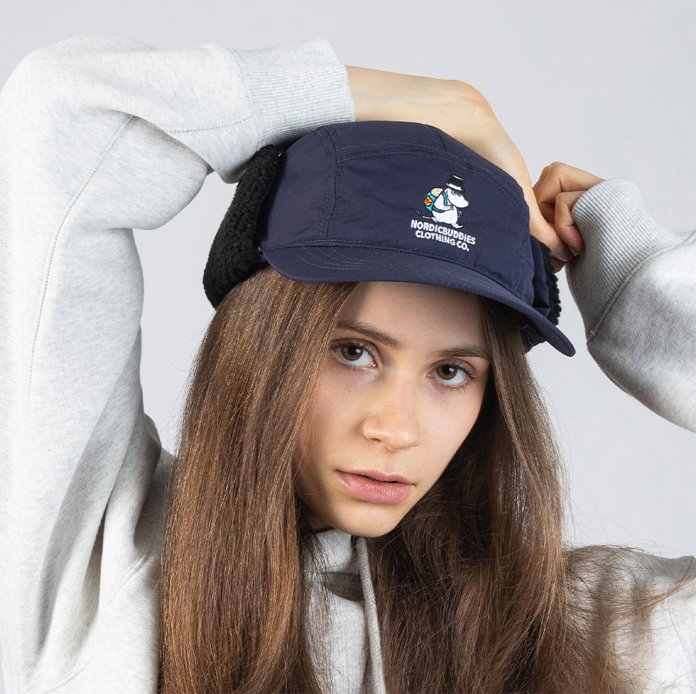 Moominpappa Winter Cap Dark Blue - Nordicbuddies | Moomin Shop United States