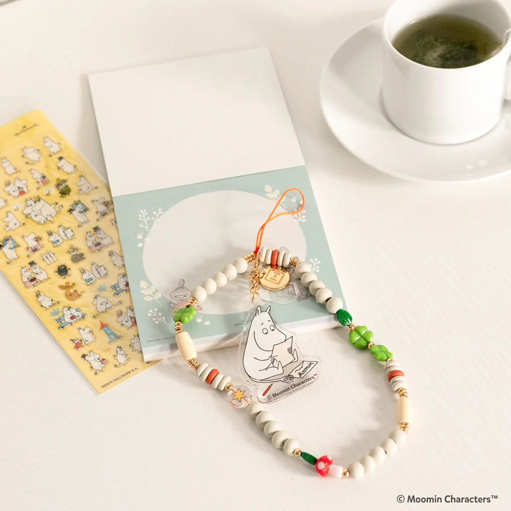 Moomin Beaded Charm Mobile Phone Wrist Strap