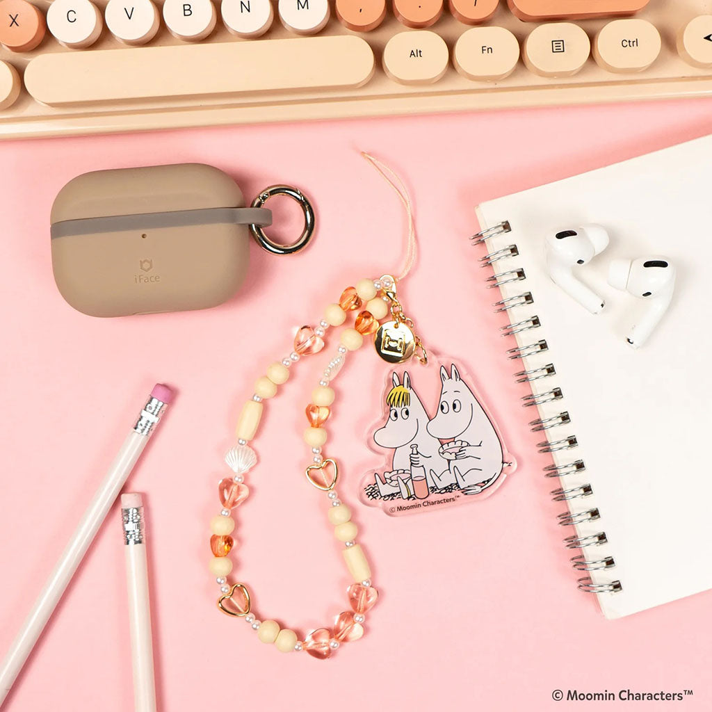 Moomin And Snorkmaiden Beaded Charm Mobile Phone Wrist Strap