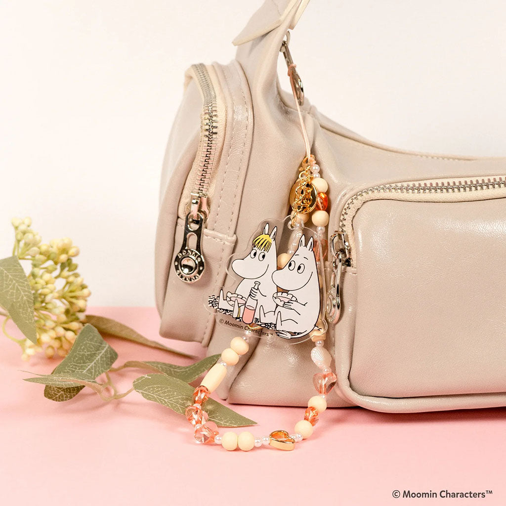 Moomin And Snorkmaiden Beaded Charm Mobile Phone Wrist Strap