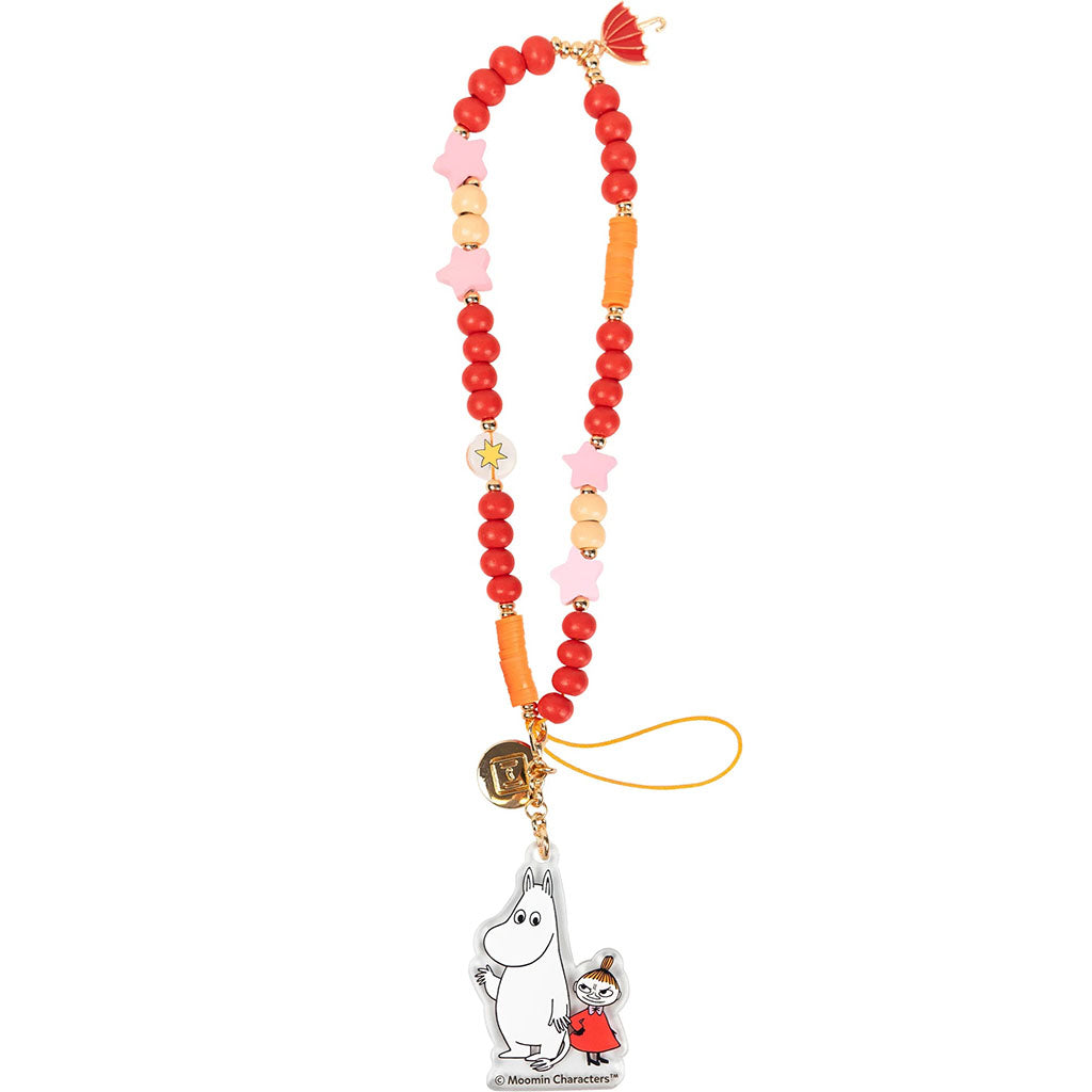 Moomin And Little My Beaded Charm Mobile Phone Wrist Strap