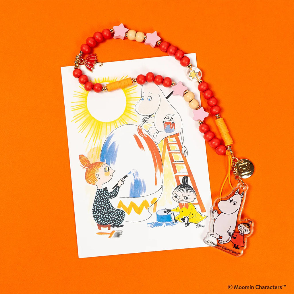 Moomin And Little My Beaded Charm Mobile Phone Wrist Strap