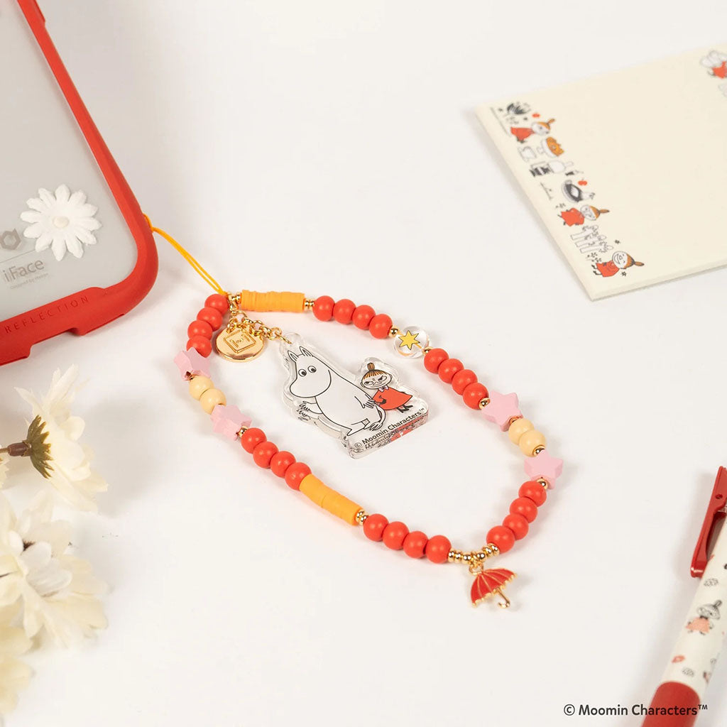 Moomin And Little My Beaded Charm Mobile Phone Wrist Strap