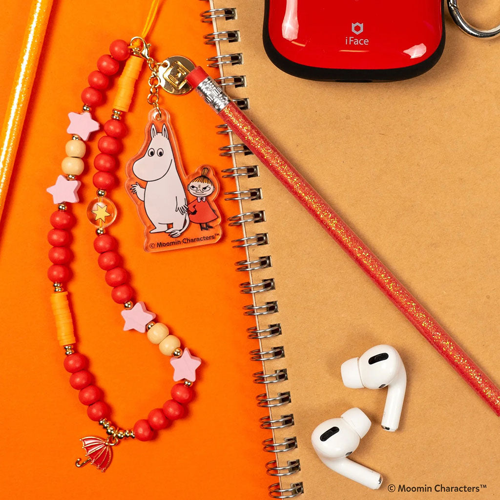 Moomin And Little My Beaded Charm Mobile Phone Wrist Strap