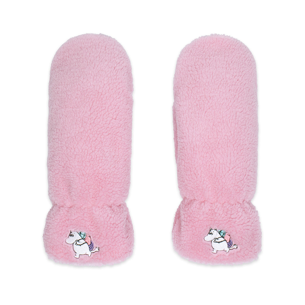 Moomintroll Fleece Mittens Pink