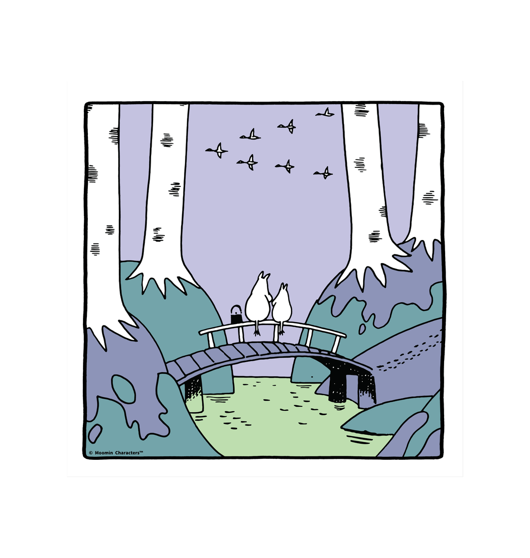 Moominvalley Bridge Scene Fine Art Print - Framed/Unframed | Moomin Shop United States