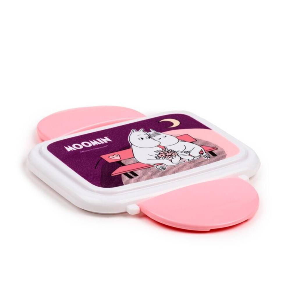Moomin Pink Stacked Lunch Box with Cutlery