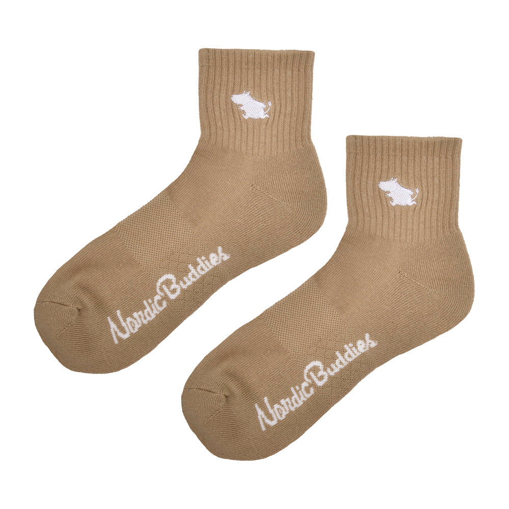 Moomintroll Tennis Ankle Socks 36-42 Beige - The Official Moomin Shop