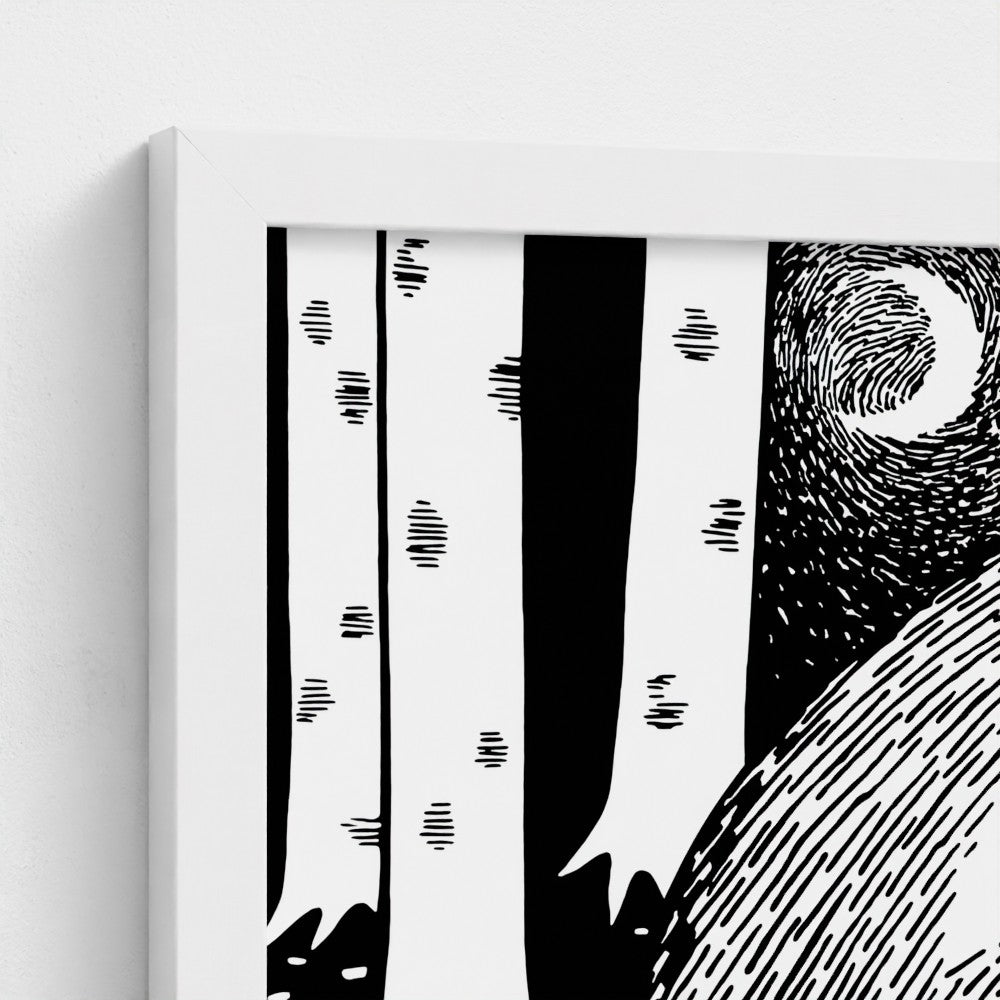 The Groke By Moonlight Fine Art Framed Print