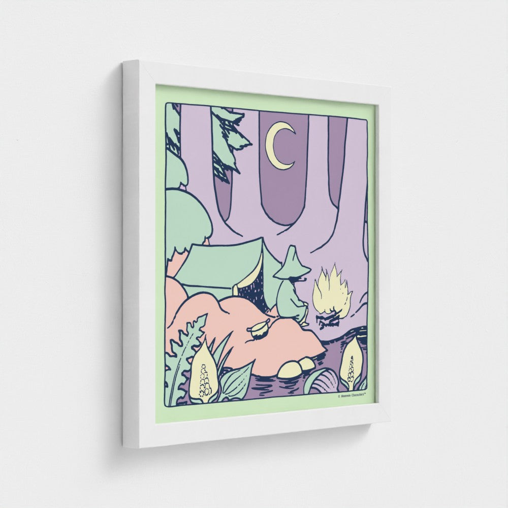 Snufkin Camping Fine Art Framed Print