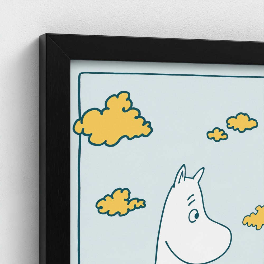 Moomintroll & Snorkmaiden Grumpy Sailing Fine Art Framed Print