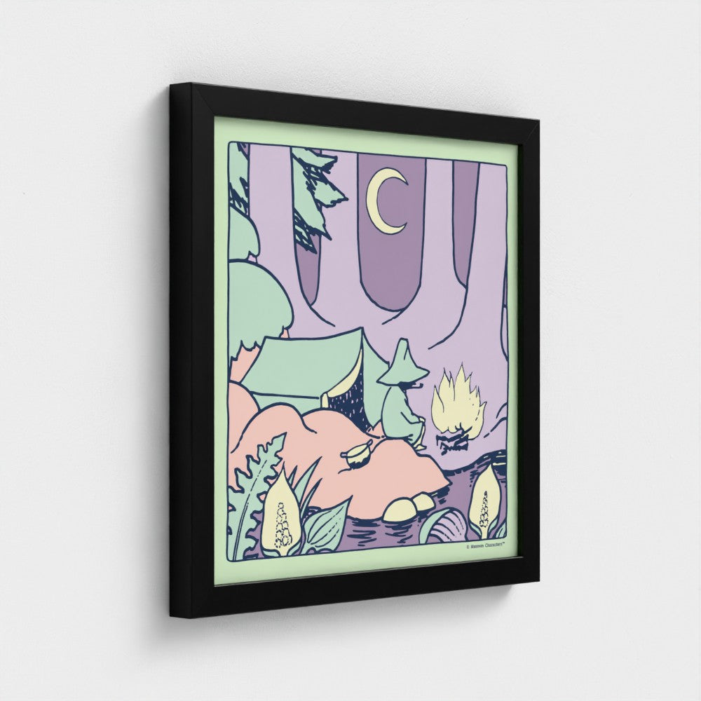 Snufkin Camping Fine Art Framed Print