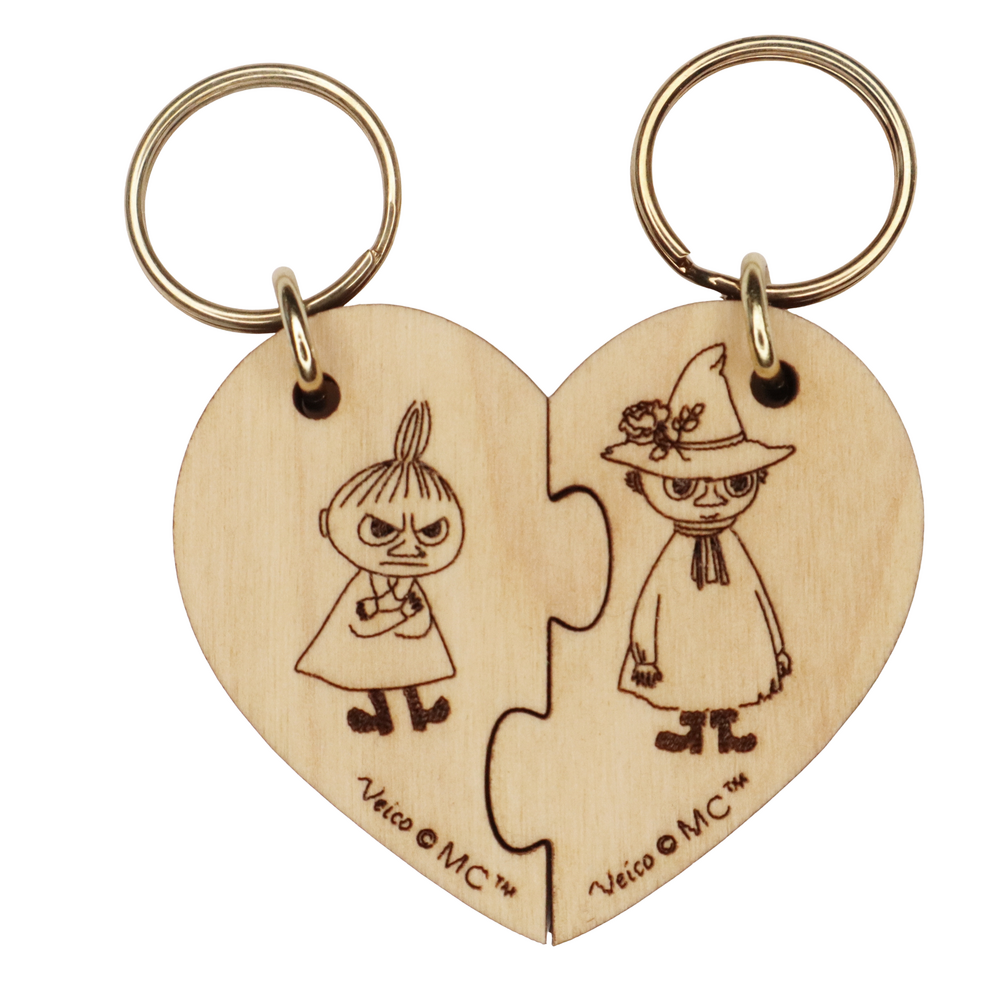 Little My & Snufkin Heart Halves Keyring - The Official Moomin Shop