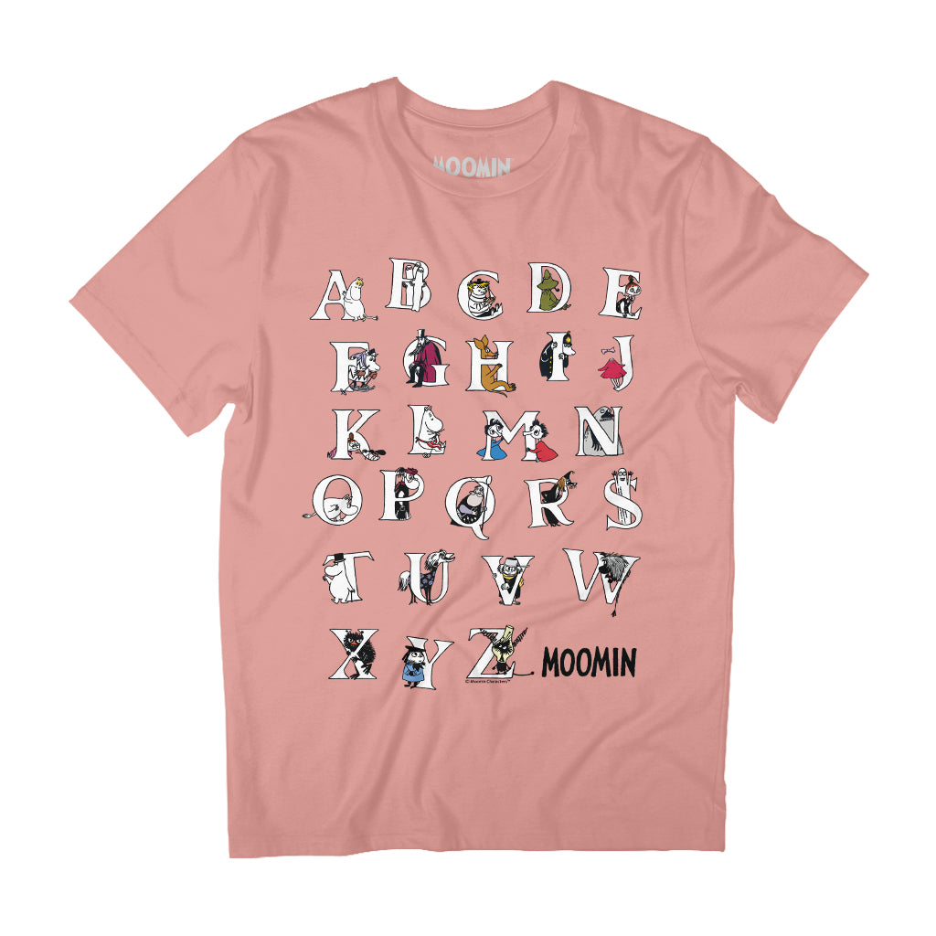 Moomin Colour Alphabet Adult T-Shirt | Moomin Shop US