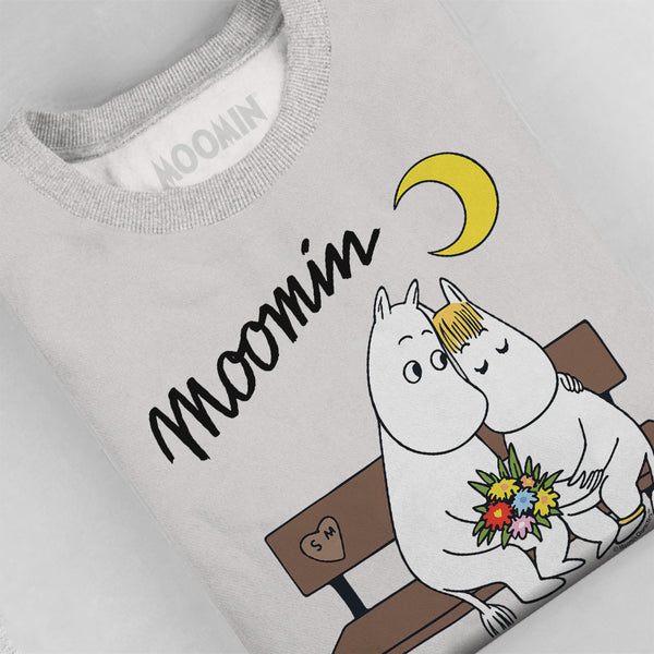 Moomin Moomintroll And Snorkmaiden On A Bench Adult Sweatshirt