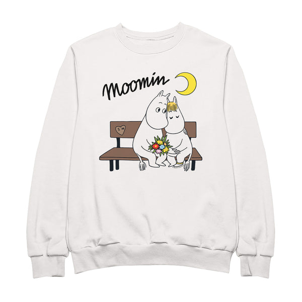 Moomin Moomintroll And Snorkmaiden On A Bench Adult Sweatshirt