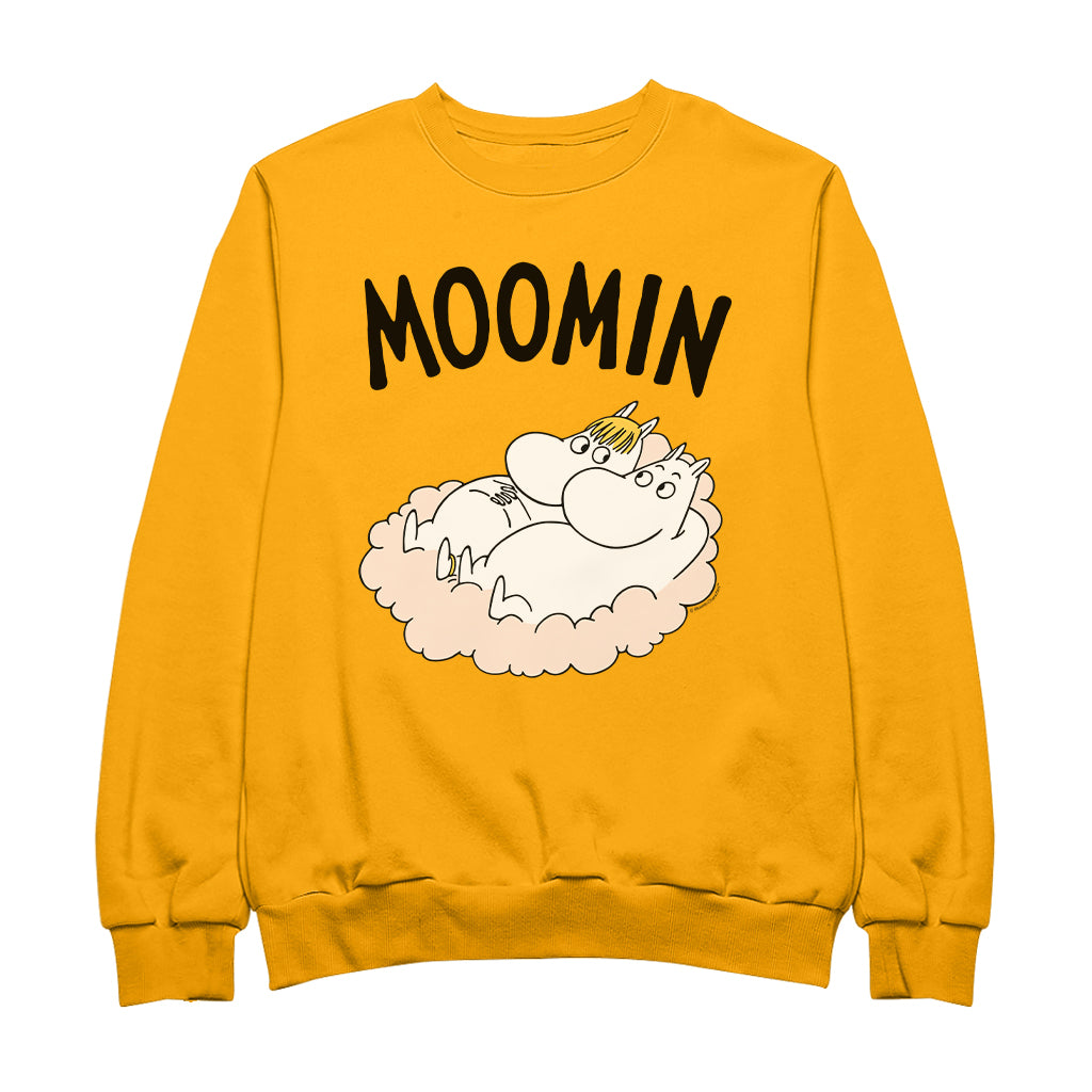 Moomin Moomintroll And Snorkmaiden Relaxing On A Cloud Adult Sweatshirt