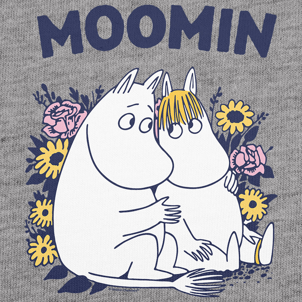 Moomin Moomintroll And Snorkmaiden Sitting In The Flowers Women's T-Shirt