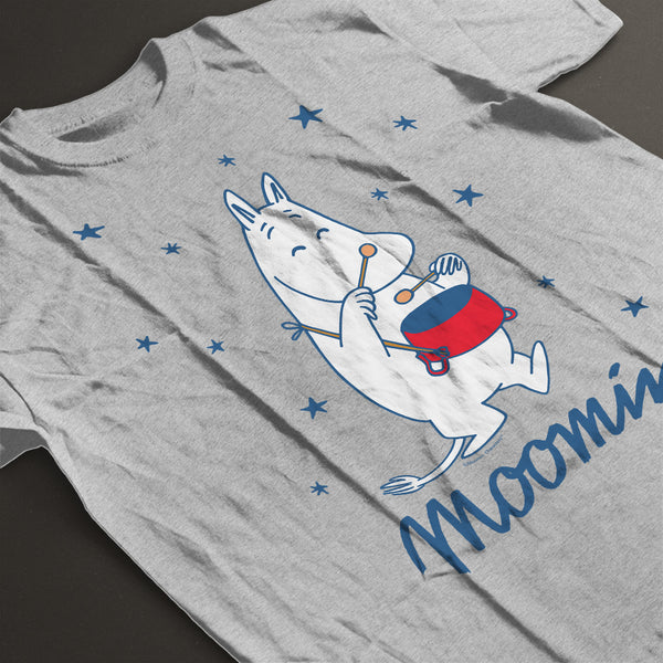 Moomintroll With His Drum Adult T-Shirt | Moomin Shop US - The