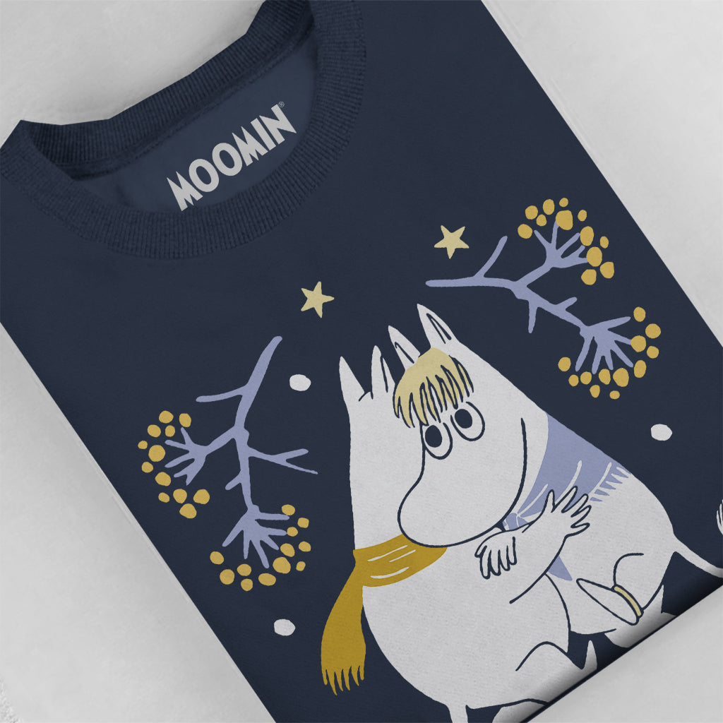 Moomin Winter Moomintroll & Snorkmaiden Dancing Snow Adult Sweatshirt