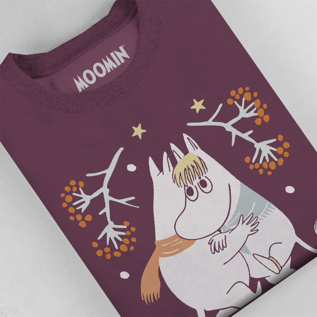 Moomin Winter Moomintroll & Snorkmaiden Dancing Snow Adult Sweatshirt