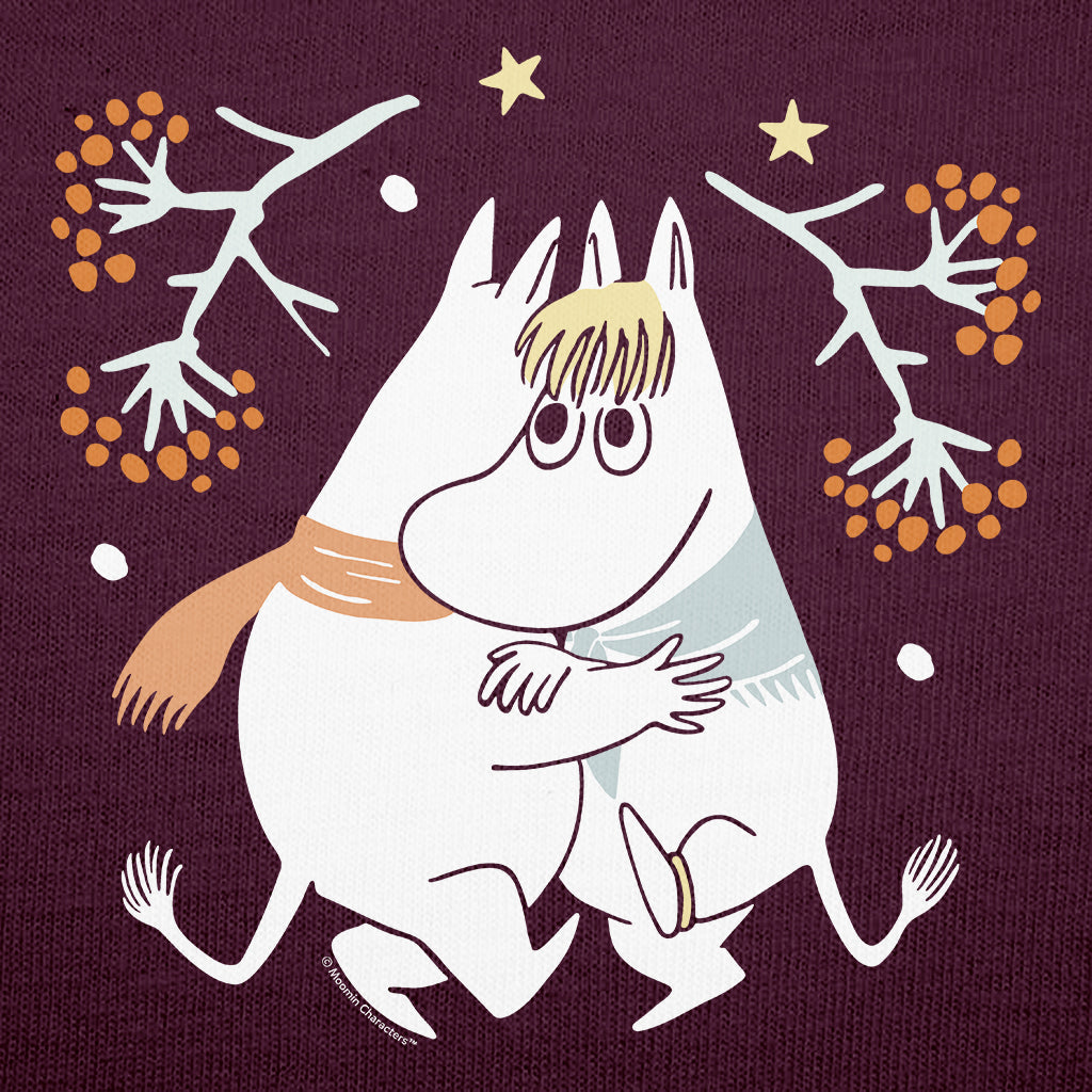 Moomin Winter Moomintroll & Snorkmaiden Dancing Snow Adult Sweatshirt