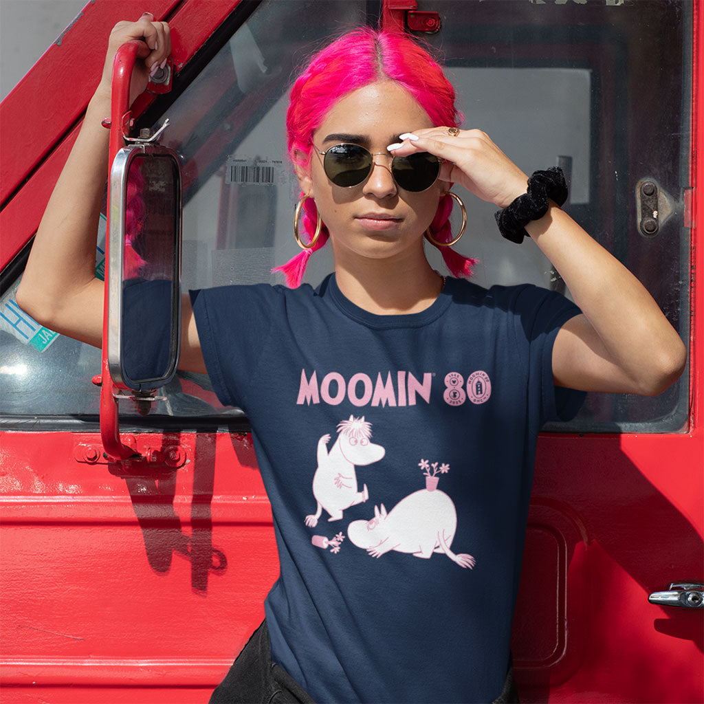 Moomin Moomintroll & Snorkmaiden 80th Anniversary Adult T-Shirt