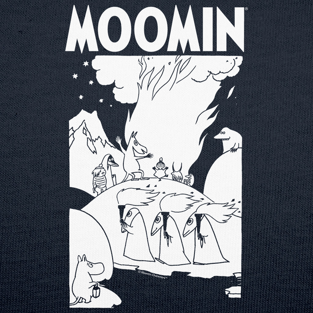 Moominland Midwinter Bonfire Scene Adult T-Shirt