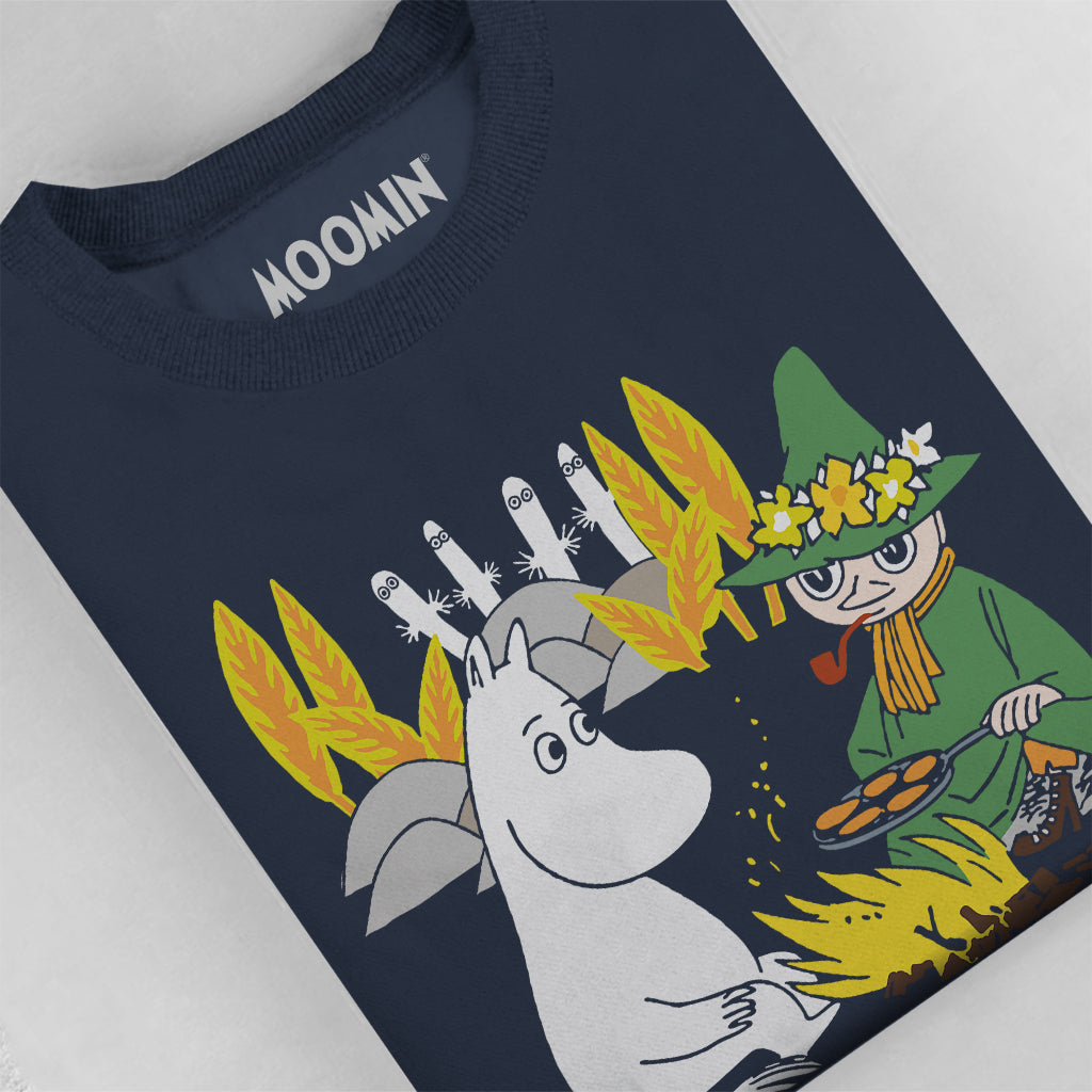 Moomin Moomintroll & Snuffkin Campfire Spooky Hattifatteners Adult Sweatshirt | Moomin Shop US
