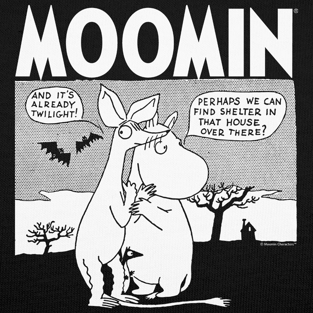 Moomin Moomintroll & Sniff Spooky Comic Strip Adult T-Shirt