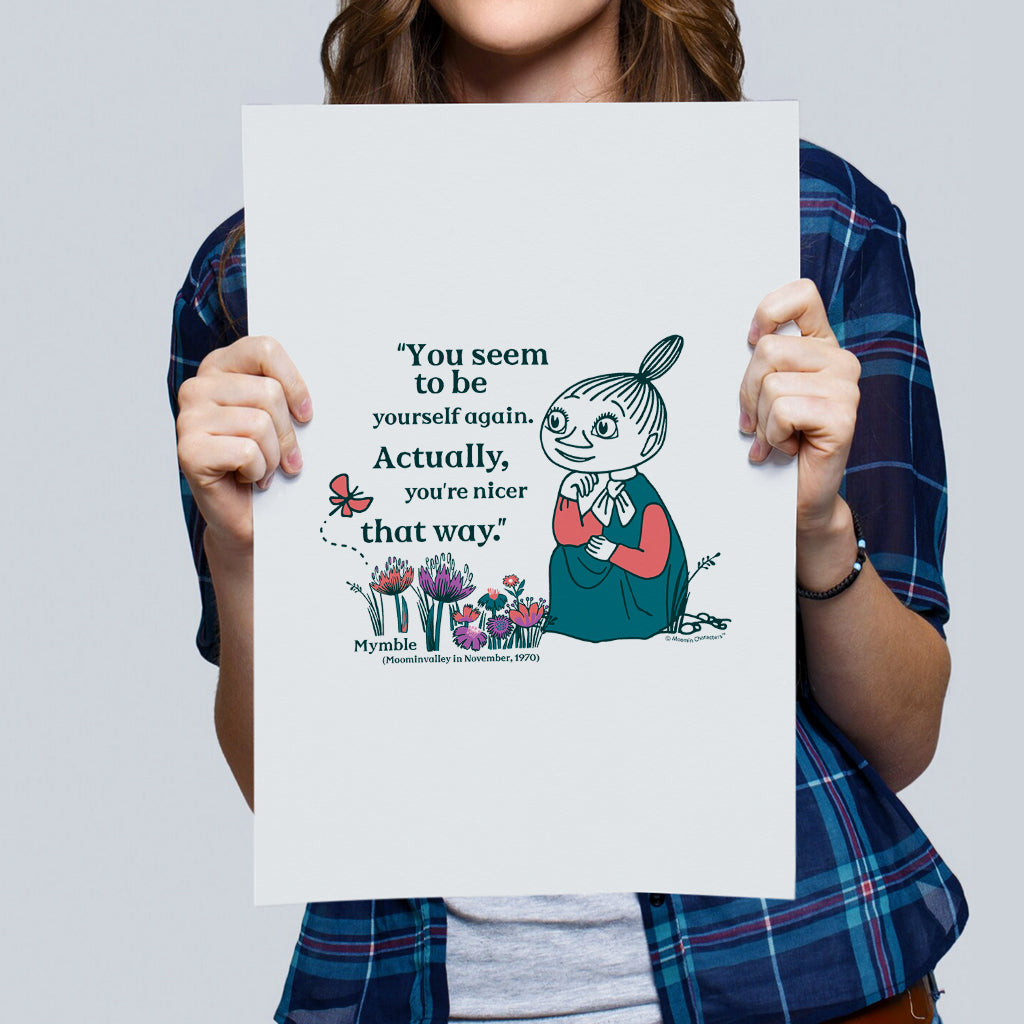 Moomin Yourself Again Mymble Quote Moominvalley Print