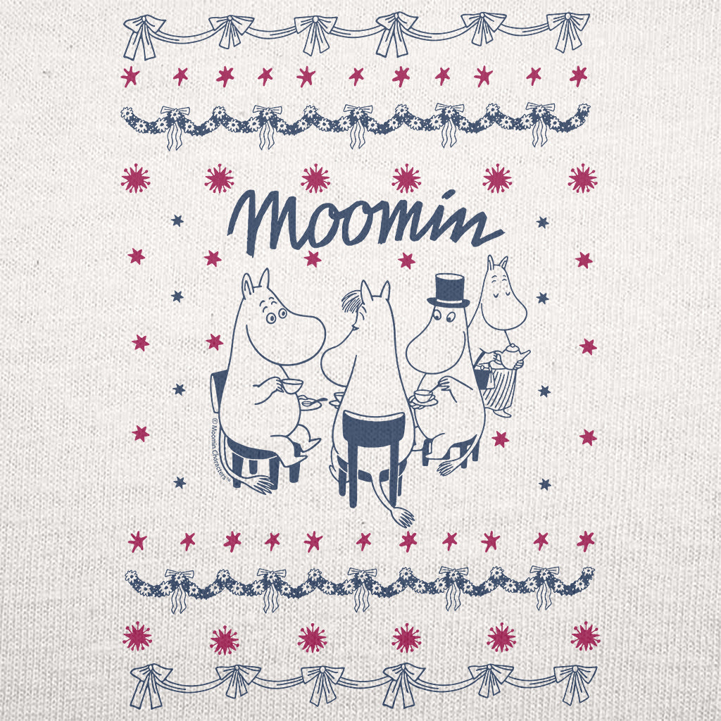 Moomin Moomintroll Snorkmaiden & Co Festive Pattern Adult Sweatshirt