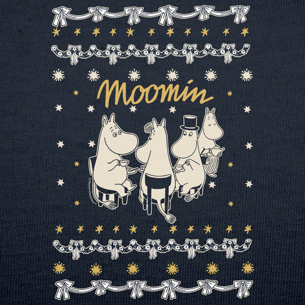 Moomin Festive Pattern Moomintroll Snorkmaiden & Co Adult T-Shirt