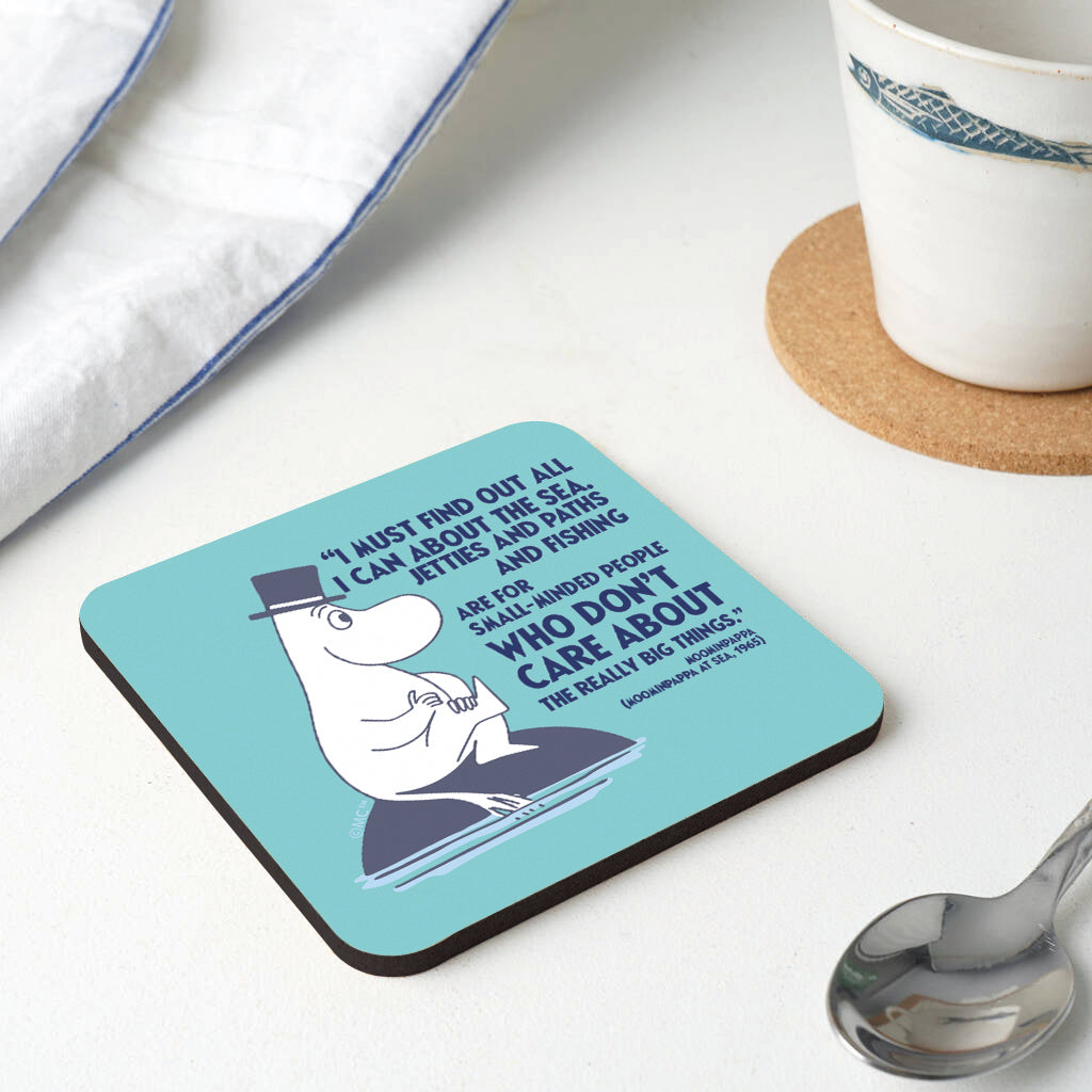 Moomin Really Big Things Moominpappa At Sea Quote Wooden Single Coaster